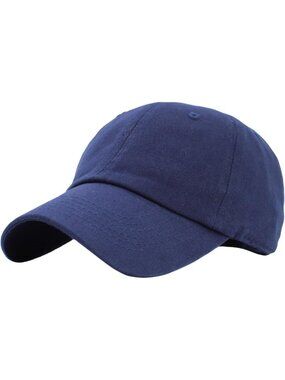 〽️Unisex Navy Adjustable Low Crown Baseball Cap Classic Cotton Plain Dad Hat